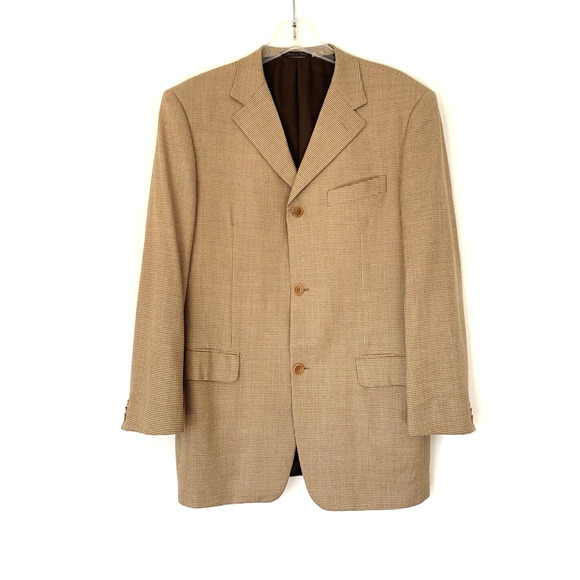 Ermenegildo Zegna Sports Coat 42 Houndstooth Italy Wool Vtg Trofeo Jacket - Picture 1 of 14